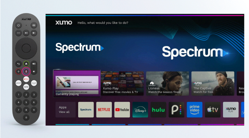 Using the Xumo voice remote to access streaming apps