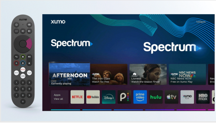 Xumo home screen showing featured content