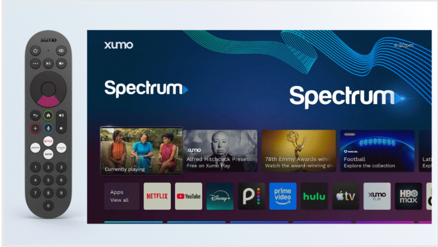 Xumo home screen showing the My Subscriptions navigation
