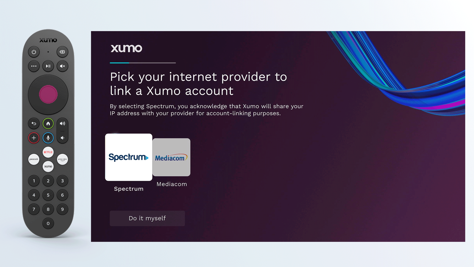 Linking your Spectrum account during Xumo Stream Box activation