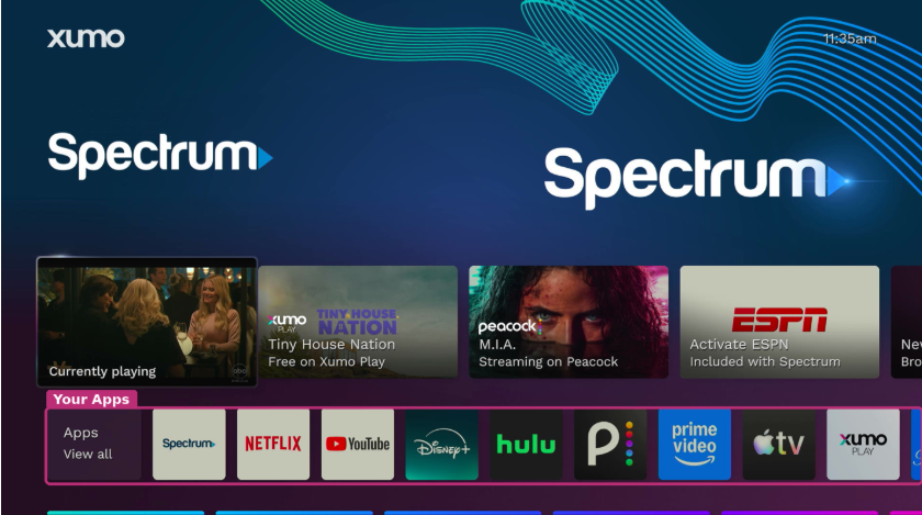 Apps on Xumo home screen